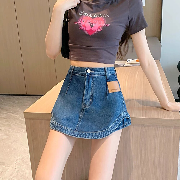 [good] retro temperament sexy denim skirt 7852# JJ