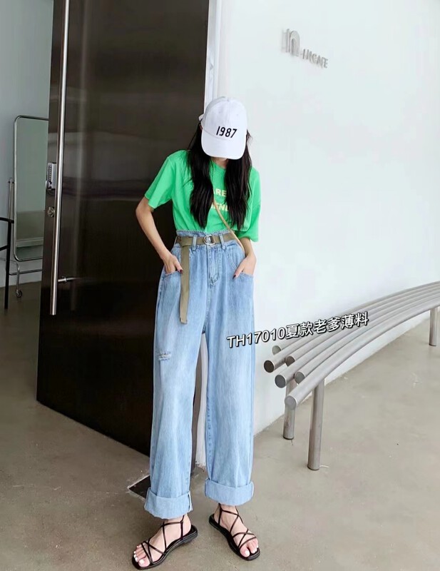 Original price 94.99! [T.H] Korean loose cut and versatile jeans (with belt) 170100# LSW
