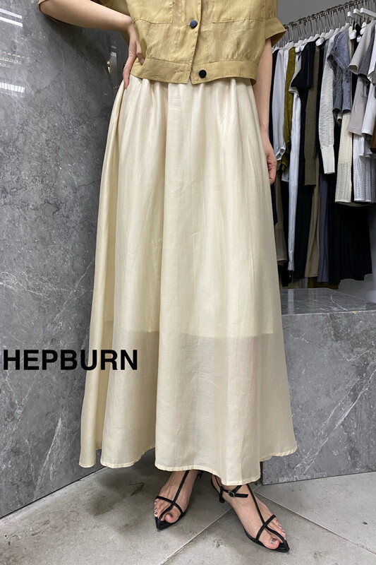 [Hepburn Hepburn] simple and slim, versatile skirt h3976# Fhx