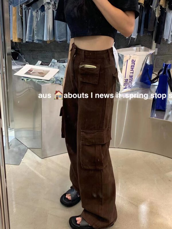 [aus] ins style wide leg slim casual pants g676# LSW