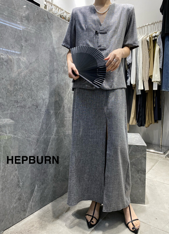 [Hepburn Hepburn] straight slit fashion skirt 3160 \fhx
