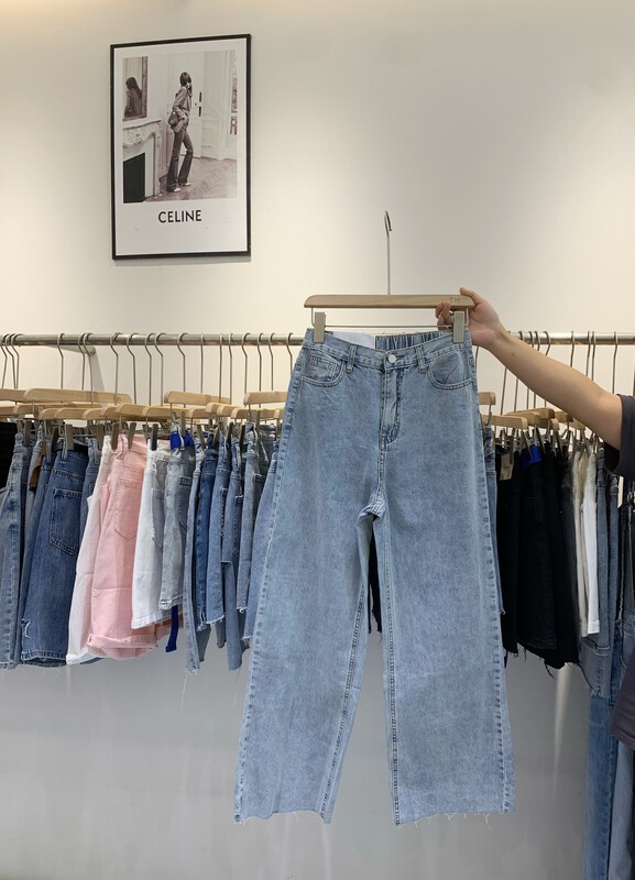 Original price 78.96! [T.H] Korean version universal Elastic Waist Wide Leg Jeans 50277# LSW