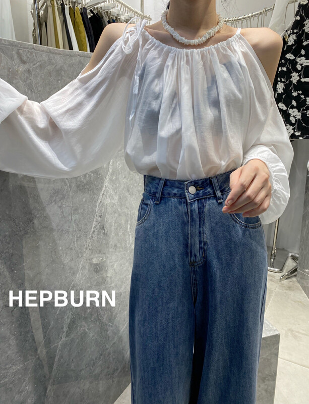 [Hepburn Hepburn] off shoulder fashion shirt ys1-h3907# L
