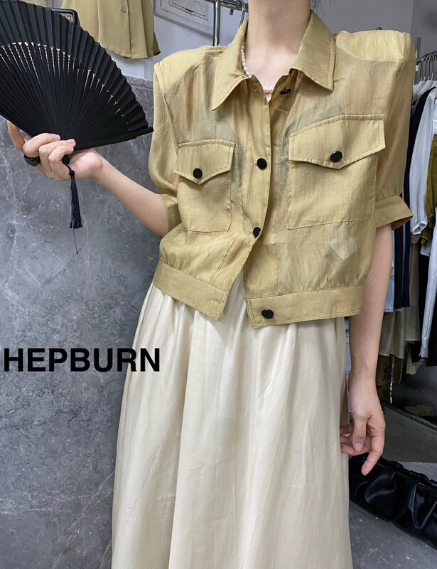 [Hepburn Hepburn] Korean fashion temperament short coat h3927# Fhx