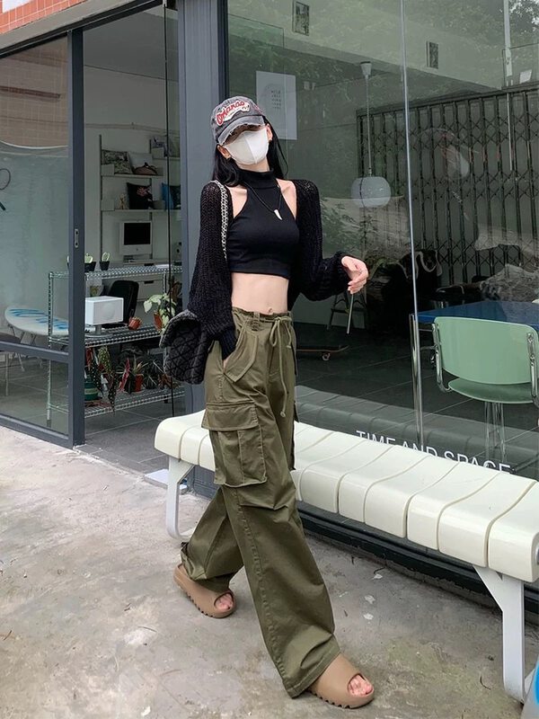[w+] long sleeve versatile Korean casual pants 6133# WTT