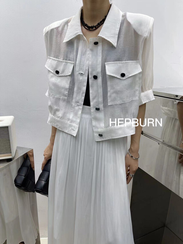 [Hepburn Hepburn] design sense fashion temperament short coat 3927# Fhx