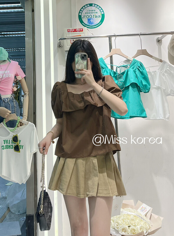 [Miss Korea] casual solid color comfortable blouse 3318# HBx