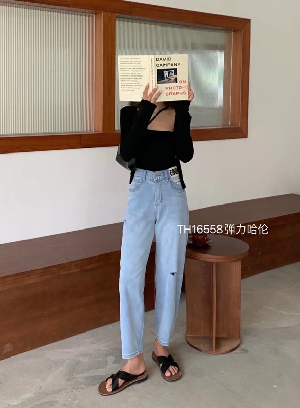 [T.H] Korean loose and versatile Harlan jeans 165588 \lsw