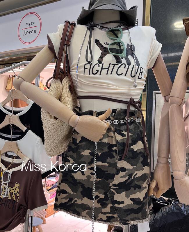 [Miss Korea] casual short letter short sleeve T-shirt 3226 × HBx