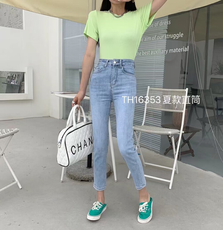 [T.H] Korean version of simple and versatile jeans 163533# LSW