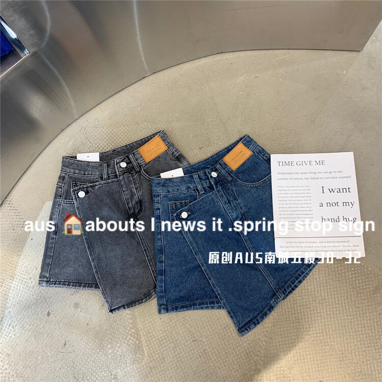 [aus] special irregular washing denim shorts (with belt) g673# LSW