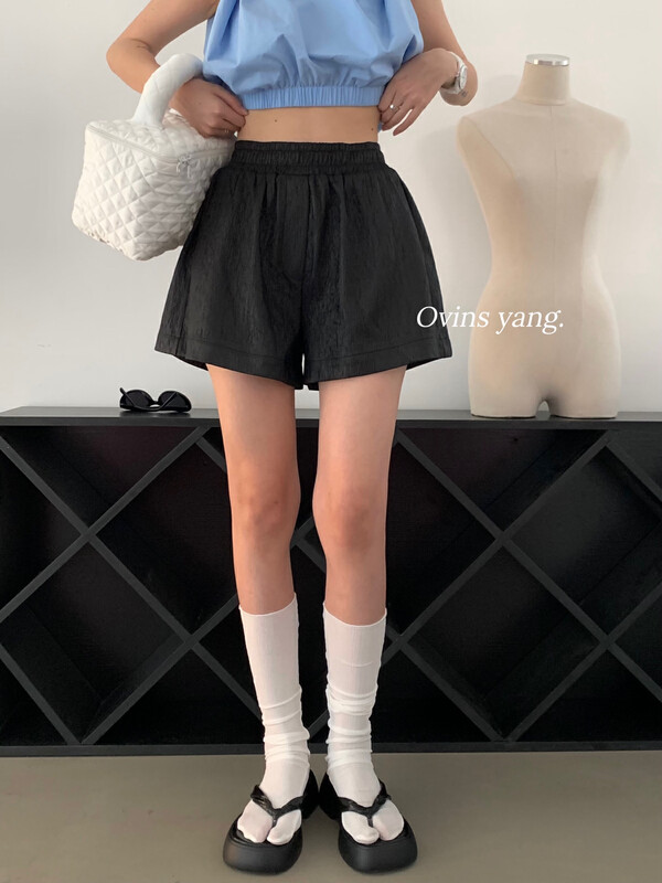 [ovinsyang] French bark pattern casual shorts casual shorts 8826