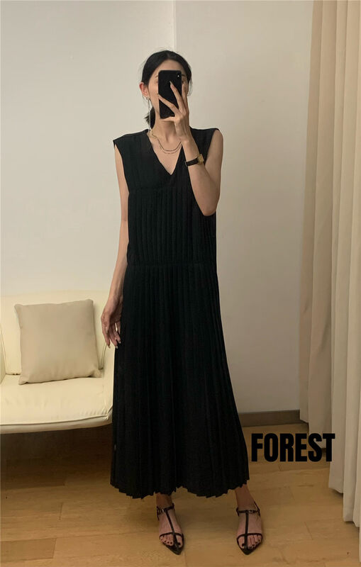 [forest] big brand simple lady dress a-8163# L
