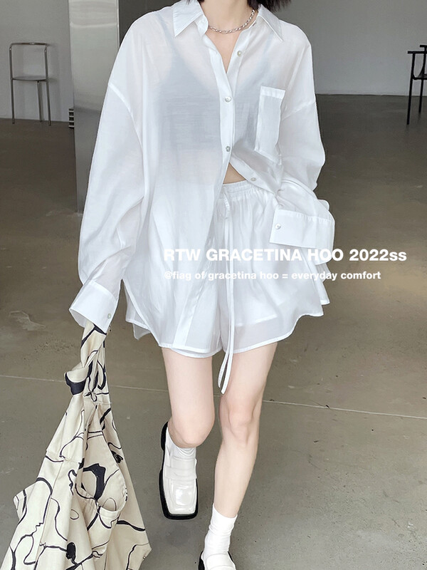 [gracetina Hoo] advanced clean color shirt and shorts set tz367