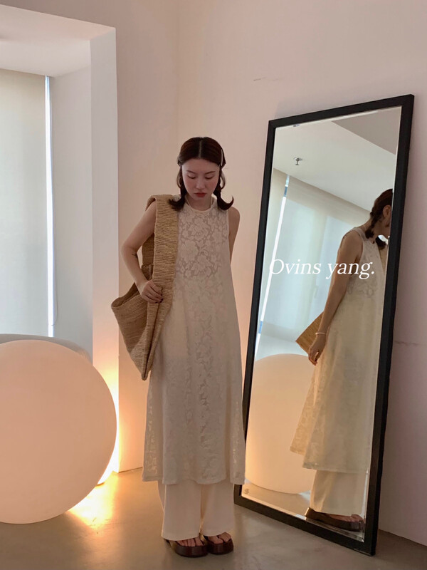 [ovinsyang] French vest skirt dress (with half skirt lining) 8765# WTT