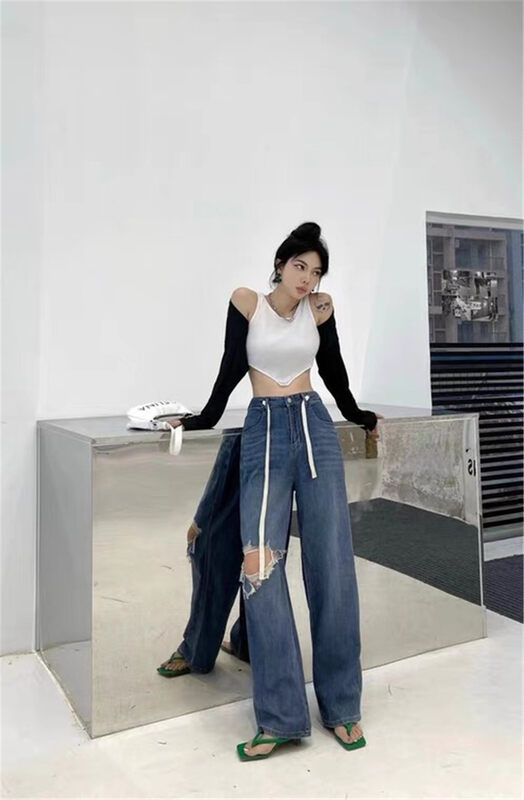 [Muxi] Korean loose cut jeans 6111# WPL