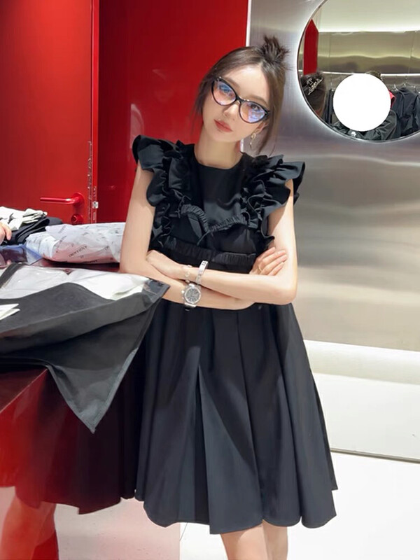 [come and see] Korean loose, fluffy sleeveless dress 1350# JJ