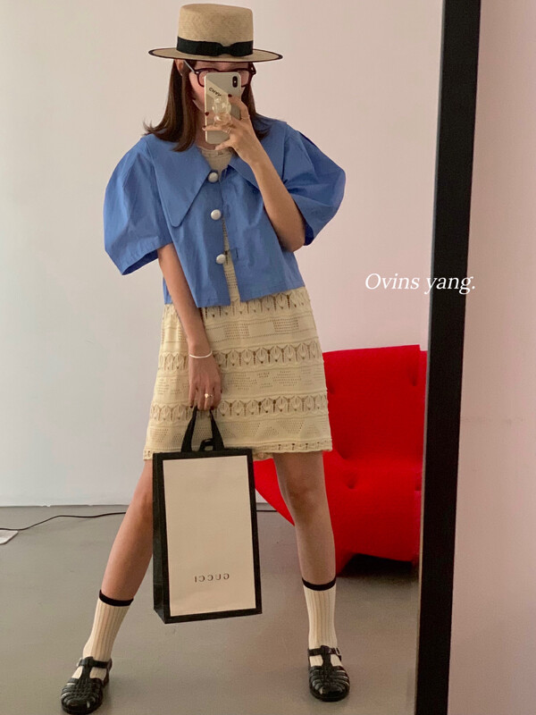 [ovinsyang] xiaoxiangfeng knitted dress dress (with suspender lining) 8766