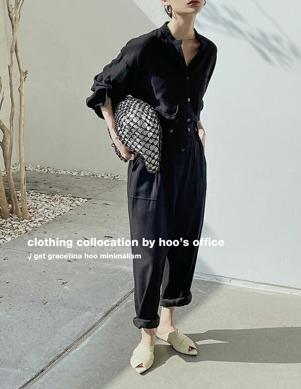 [gracetina Hoo] heavy Tencel loose tooling lace up Jumpsuit lt133