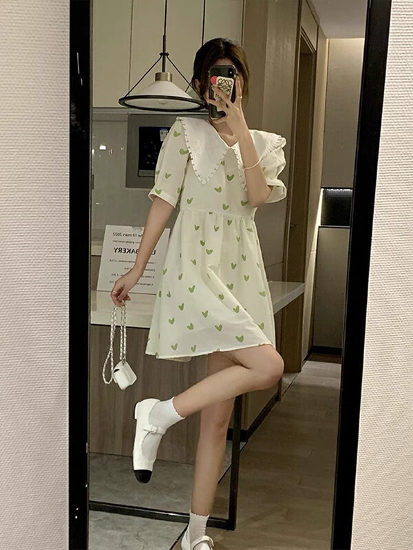 [come and see] sweet baby neck thin dress 1389\jj
