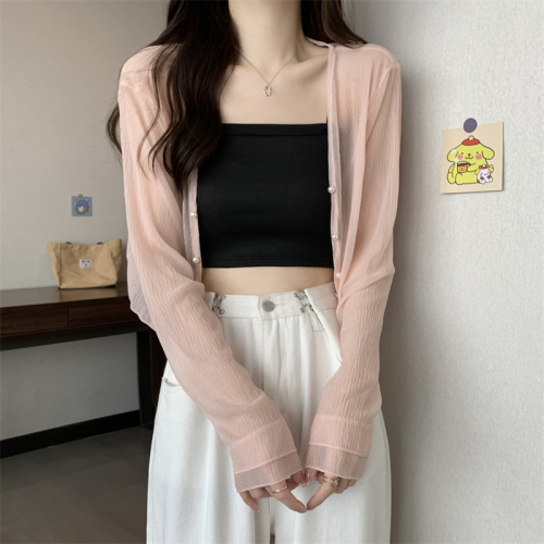 Real shooting, real price, summer design, super fairy thin sunscreen cardigan, long sleeved jacket