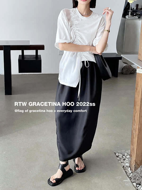Original price 77.83! [gracetina Hoo] cut fashionable simple bud skirt light bulb skirt bq2181