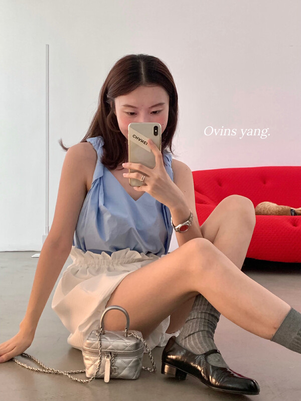 [ovinsyang] fried dough twist vest shirt 8801