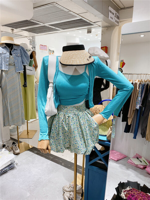Vintage flower bud broken flower casual shorts (only shorts) 671009# ozq