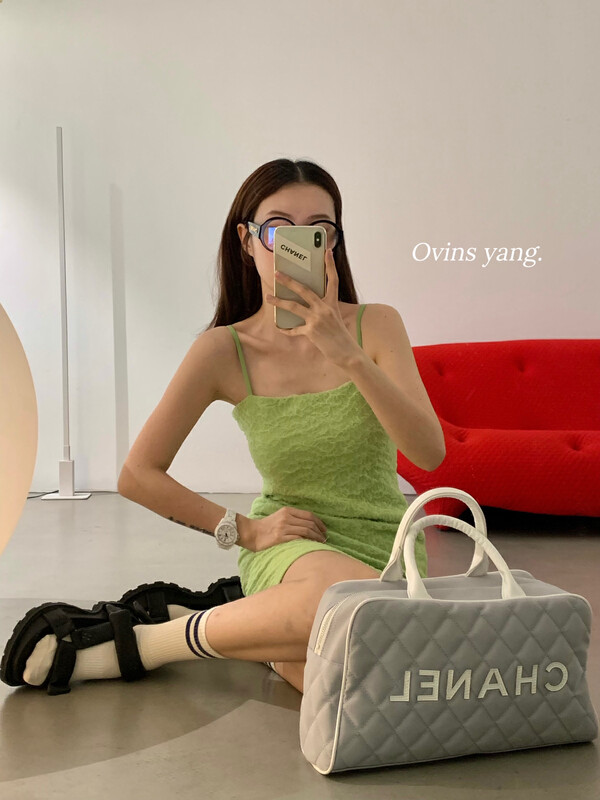 [ovinsyang] summer dress with suspenders 8855