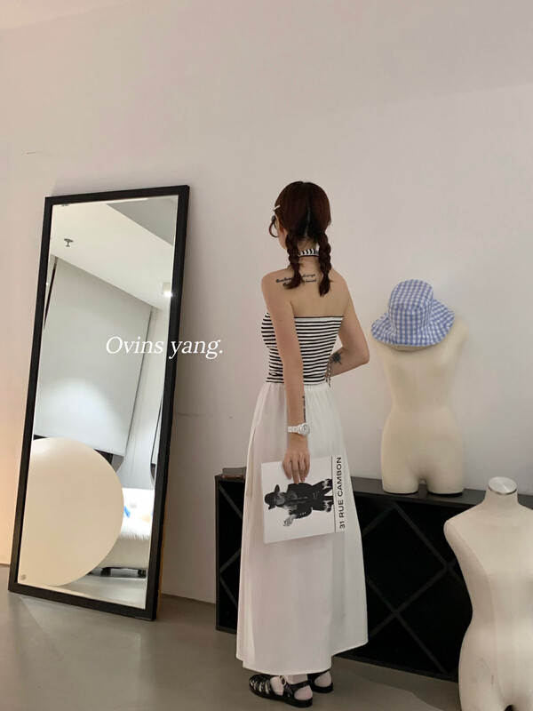 [ovinsyang] striped Halter vest shirt 8867 \fhx