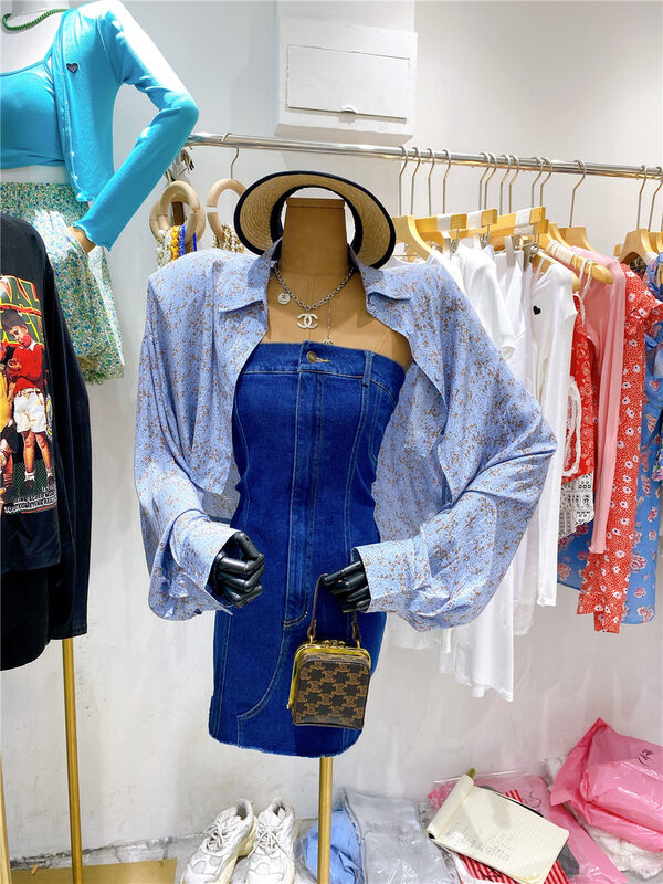 [sevenforshop] niche design loose floral shirt 65497# ozq