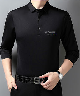Long sleeved polo shirt ice silk men's T-Shirt NEW bottoming shirt solid color large size dad middle-aged and elderly clothes