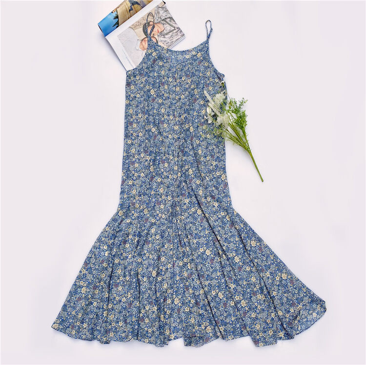 [Dazzi Daji] lady floral suspender dress a900838 \jj