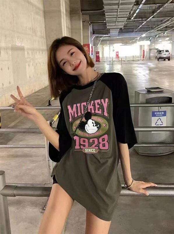 [Naikan Nik] casual large version Mickey round neck short sleeve T-shirt 9811 \gyj
