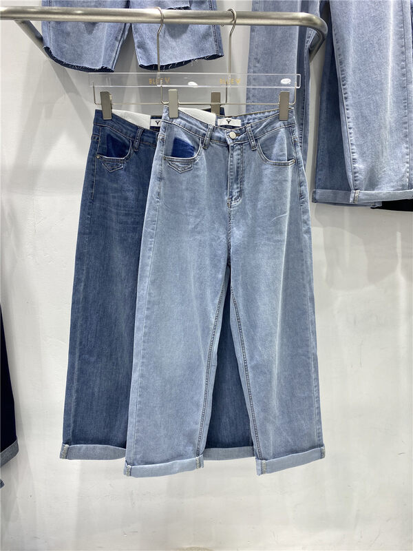 [blue] casual and versatile straight jeans 3137 × hjy