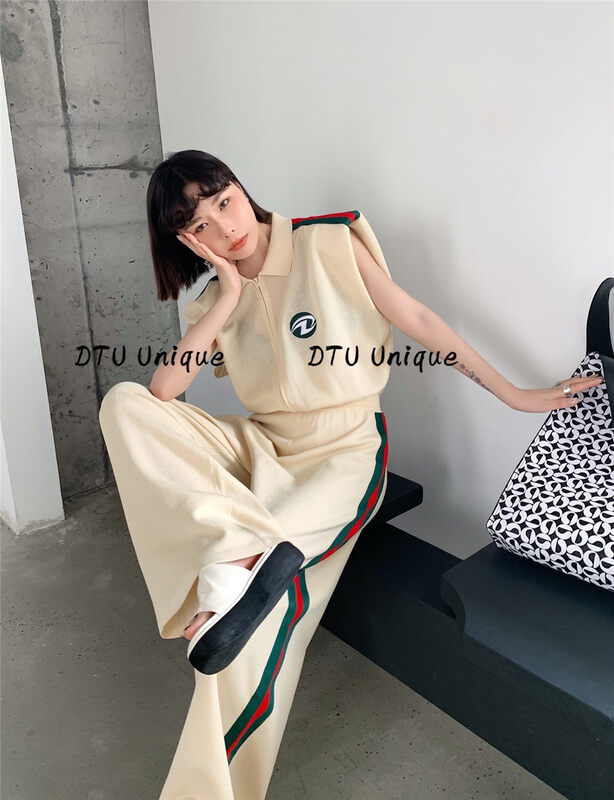 [DTU] sleeveless high waist letter Jumpsuit 33047 \lsl
