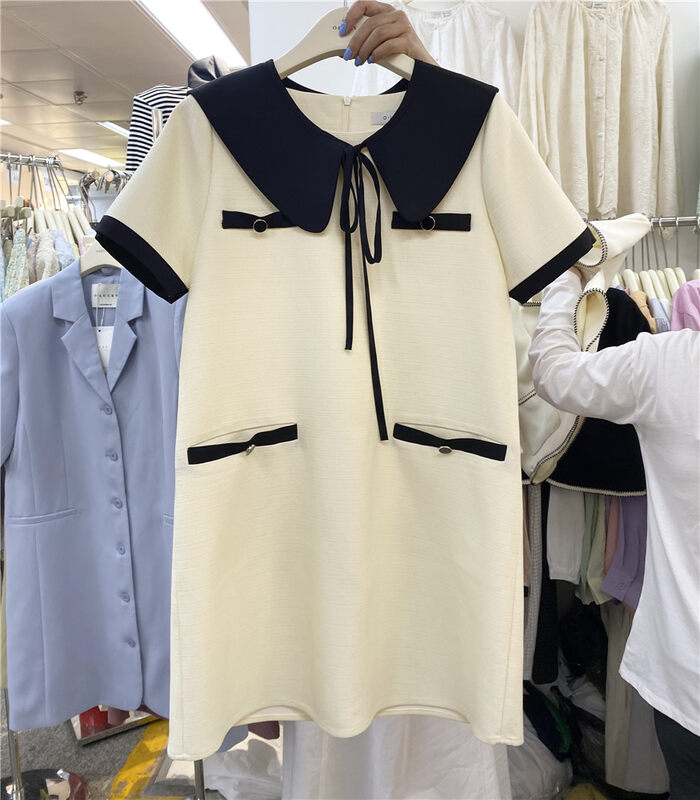 New year in early spring! [o.lucky] Korean style celebrity dress (with collar) 1551# HBx