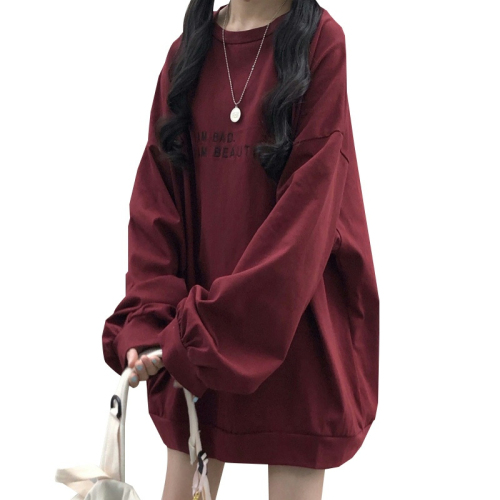 Fish scale thin round neck long sleeve sweater women's 2022 autumn new loose Korean version