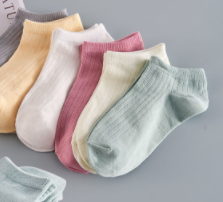 Women's socks pure cotton socks women's socks spring and summer thin boat socks shallow mouth women's socks Korean version solid color low-top deodorant tide socks
