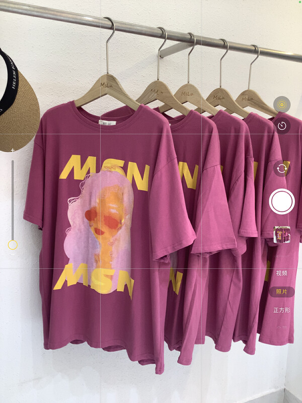 [Xiaolujia] Front and rear printed casual loose short-sleeved T-shirt 80713# WTT