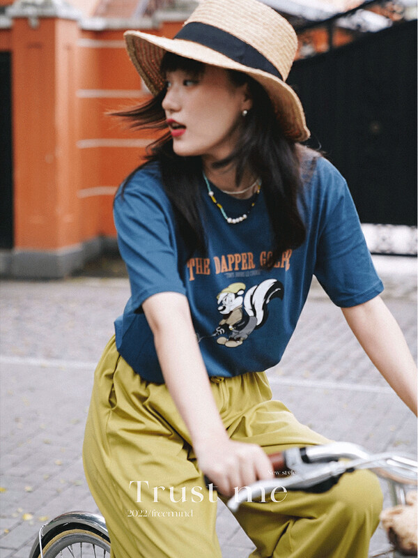 Original price 55.27! 【TRUSTME】Short-sleeved T-shirt 69430