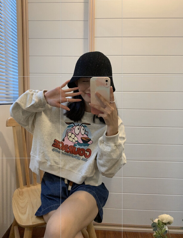 New in early autumn! [Xiaolujia] Round neck printed all-match sweater 8318# WTT