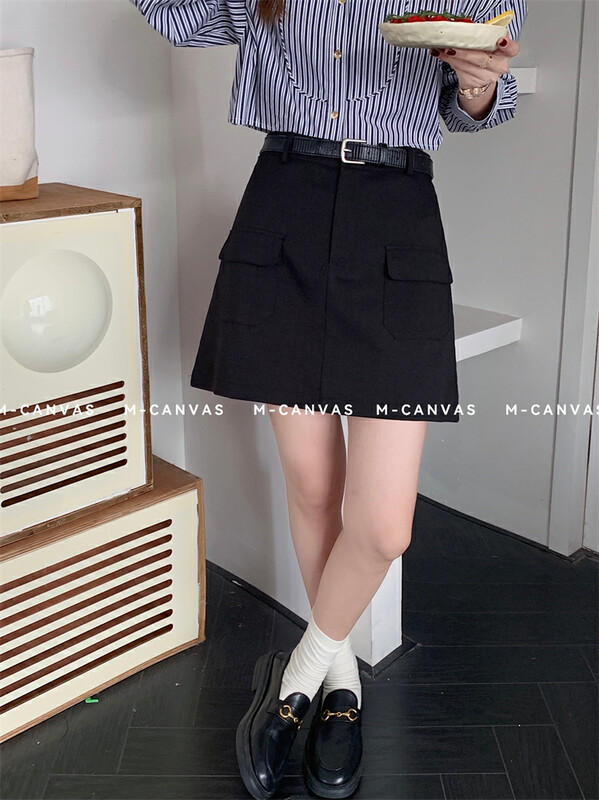 New in early autumn!【M-CANVAS】Korean style slim skirt 8657# HYY