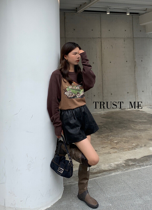 【TRUSTME】Korean version comfortable fake shawl wool warm sweater 20090# YYW