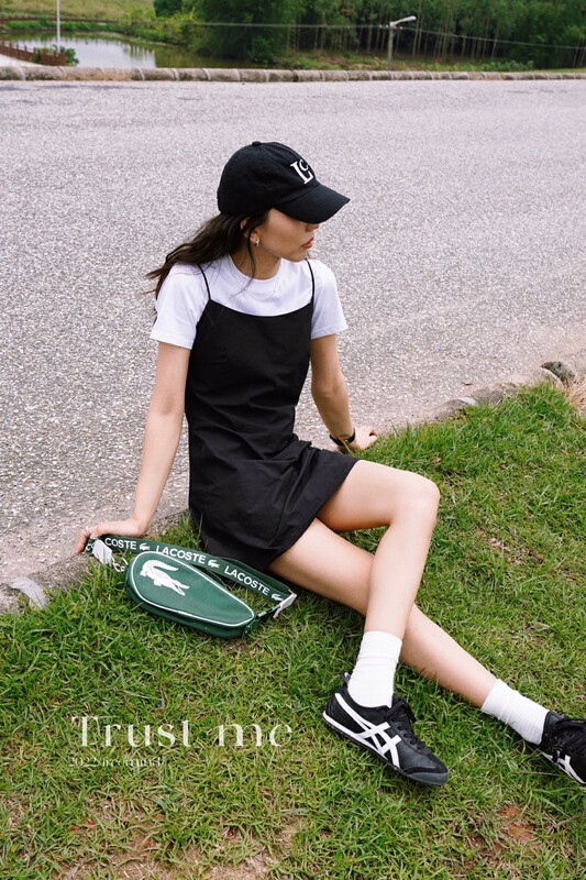 【TRUSTME】Solid color temperament suspender dress 68690
