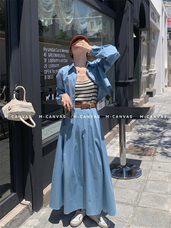 New in early autumn! [M-CANVAS] Fashion casual short coat + loose jeans suit (with belt) 8820# HYY