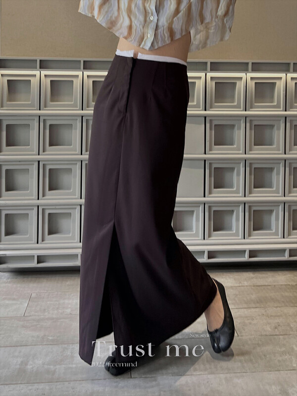 Original price 98.99! [TRUSTME] Senior big-name retro color matching skirt 69520