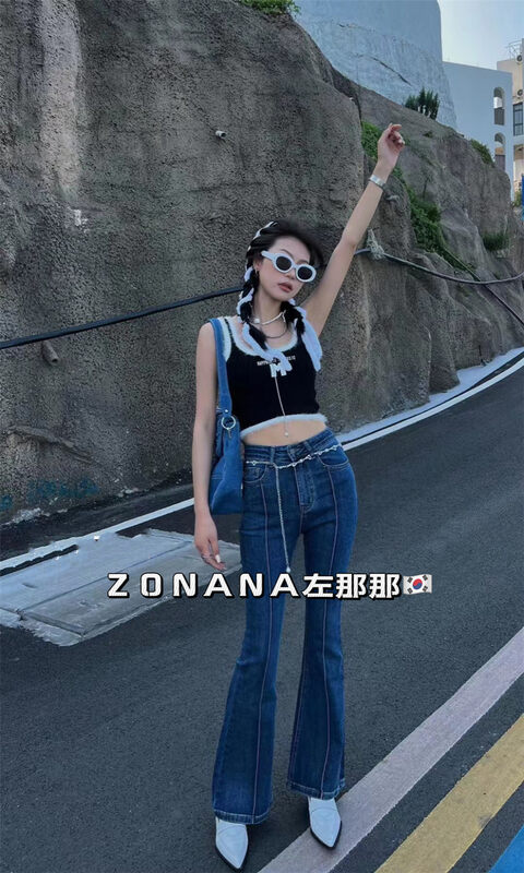 New in early autumn! [ZONANA Zuo Nana] Micro-cut and slim all-match jeans (with belt) 755# ZXX