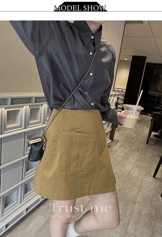 【TRUSTME】One Piece Tethered Workwear Skirt 69500