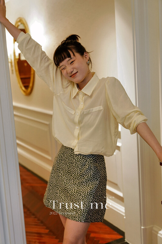 [TRUSTME] Temperament Versatile Fresh Small Floral Skirt 68870